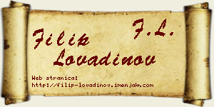 Filip Lovadinov vizit kartica